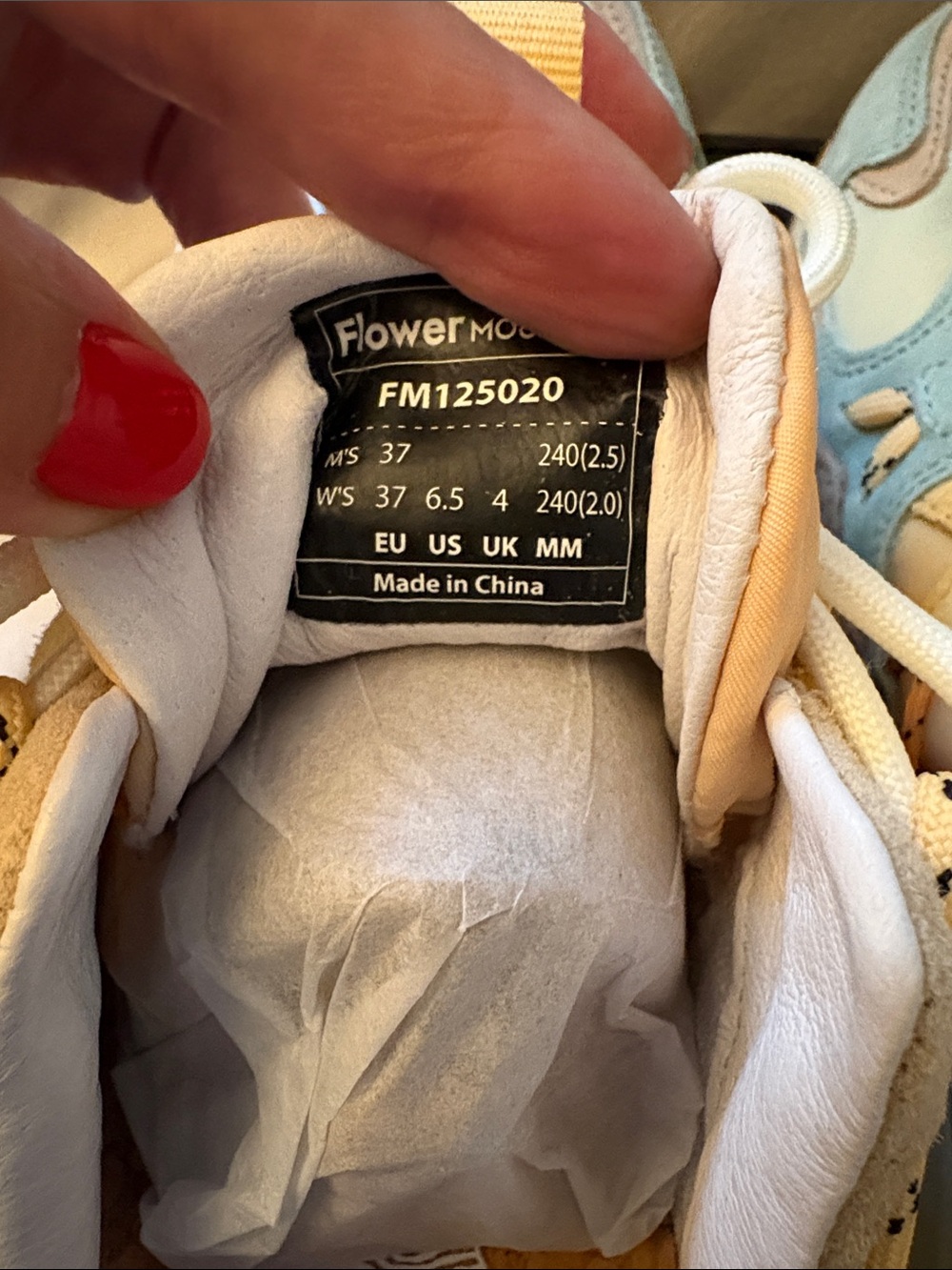 NWT Flower Mountain YAMABUSHI WOMAN Suede and fabric sneakers - Mentos/Sand Pale - Picture 12 of 15